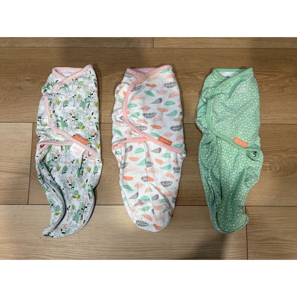 SwaddleMe Baby Wrap Bundle Set of 3 Adjustable Swaddles Size Small Medium